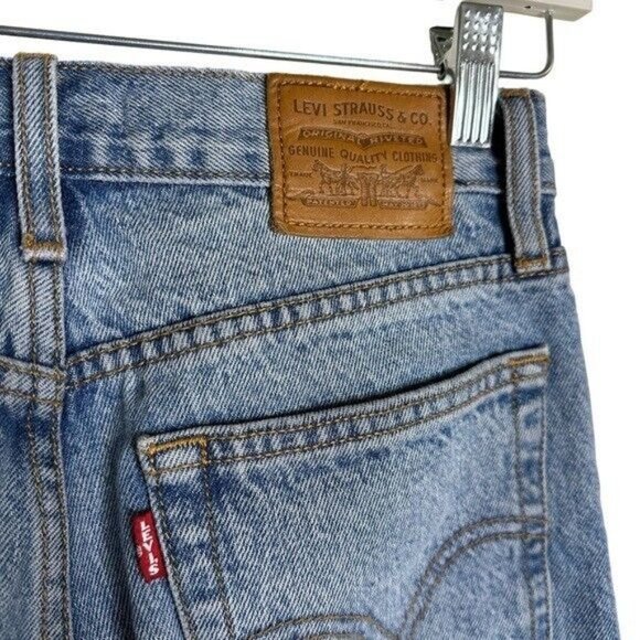 Levi’s Premium Wedgie Button Fly Straight Leg Ankle Jeans Size 25 - Picture 5 of 12